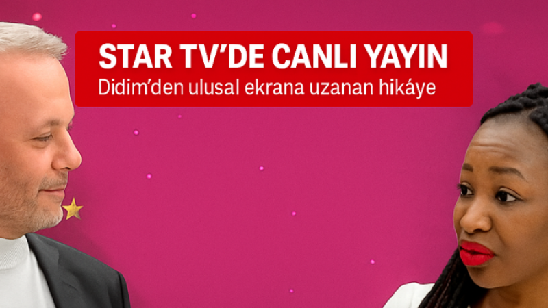 Didim'de yaşayan Gabonlu Gelin şu anda Star TV'de Canlı Yayında