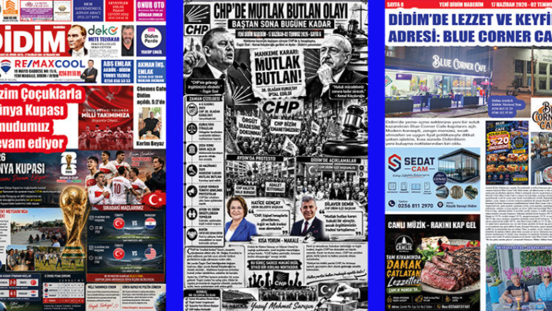 Yeni Didim Haberim Gazetesi Çıktı. Okumak için tıklayınız