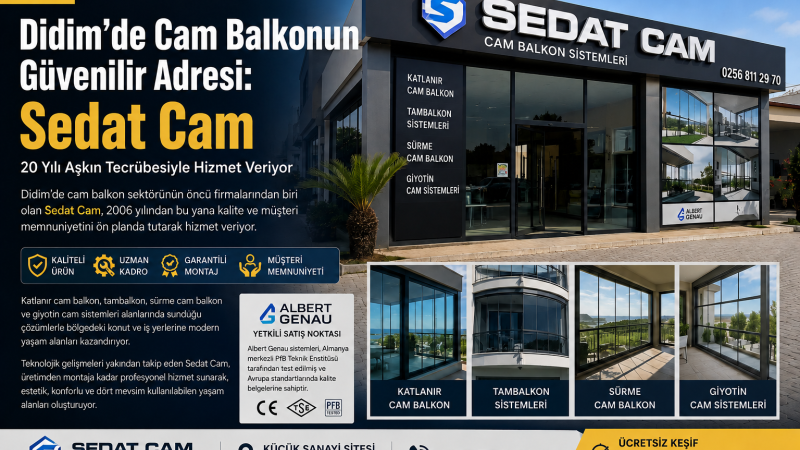 Sedat Cam 20 Yılı Aşkın Tecrübesiyle Hizmet Veriyor