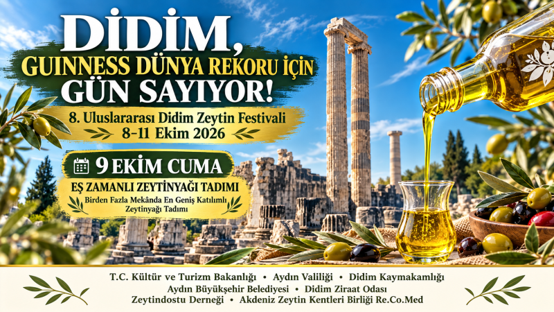 ZEYTİN FESTİVALİ BAŞLIYOR: DİDİM, GUINNESS DÜNYA REKORU İÇİN GÜN SAYIYOR